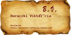 Bereczki Viktória névjegykártya